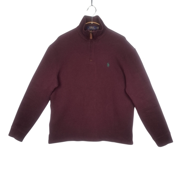 Polo Ralph Lauren Double Knit 1/4 Zip Men's M Pullover Sweater/Sweatshirt - Picture 2 of 11